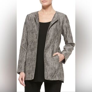 Eileen Fisher Elegant Grey Textured Jacket
